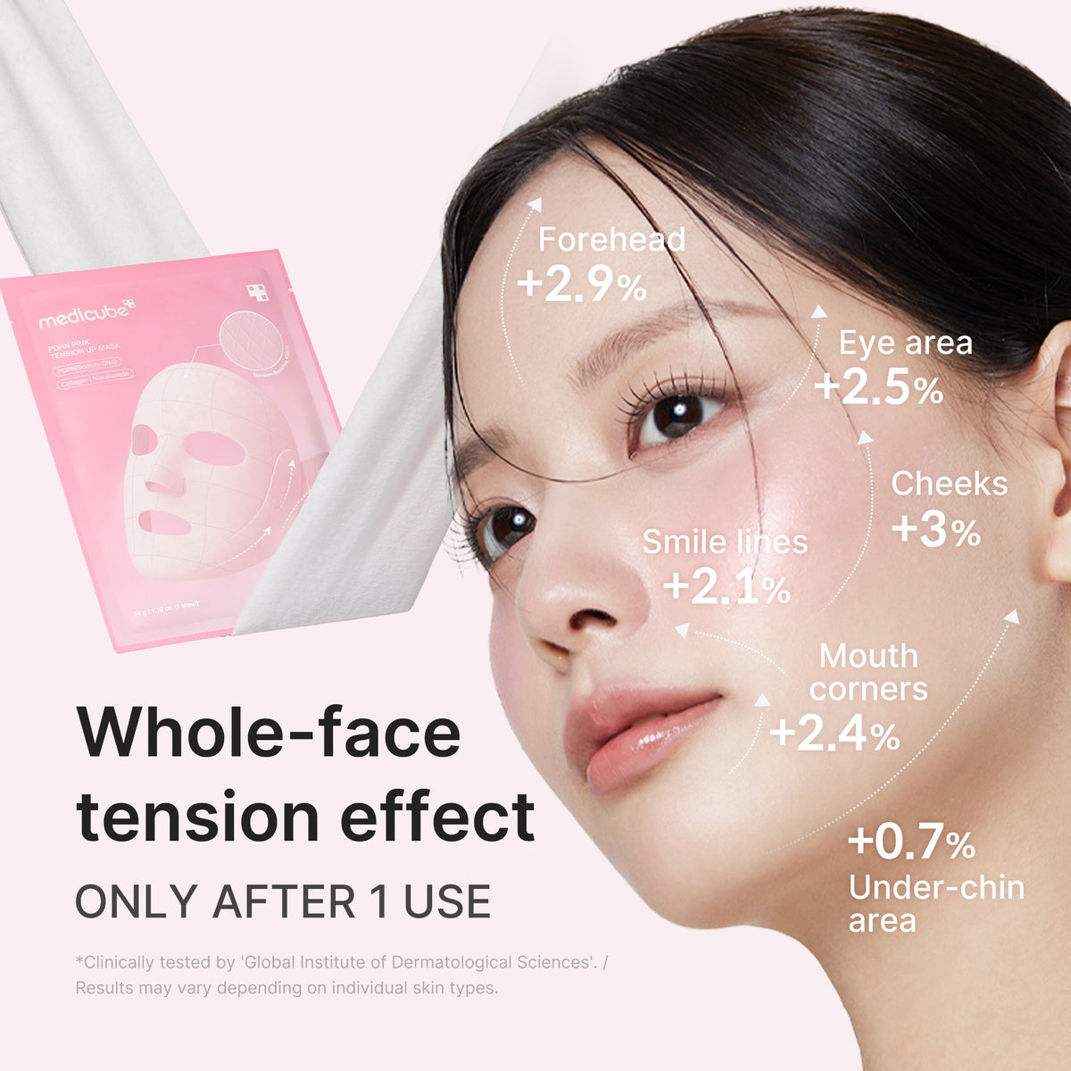 Medicube PDRN Pink Tension Up — Máscara facial — foto oficial da marca