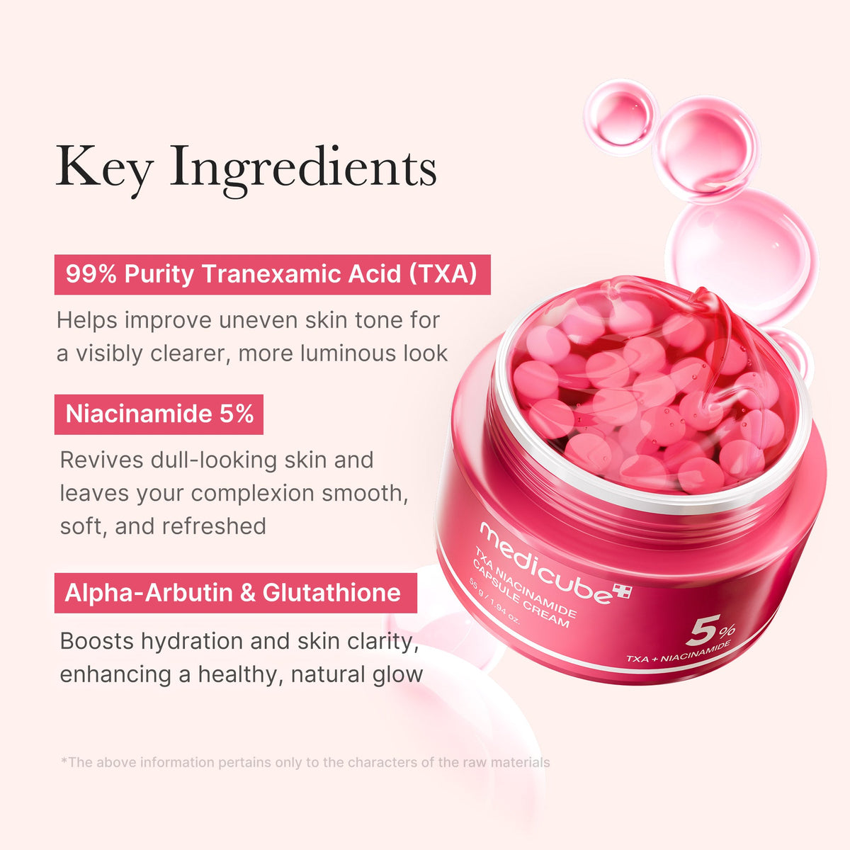 Medicube TXA Niacinamide Capsule — Creme Facial 55 g — foto oficial da marca