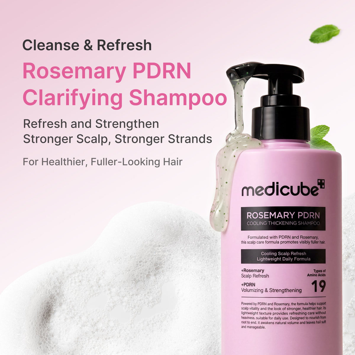 Medicube Rosemary PDRN Thickening — Shampoo — foto oficial da marca