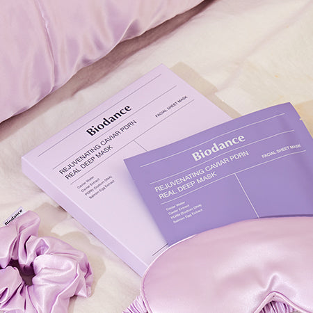 Biodance Caviar PDRN Real Deep Mask — Máscara facial de hidrogel, 34 g por folha (caixa com 4)