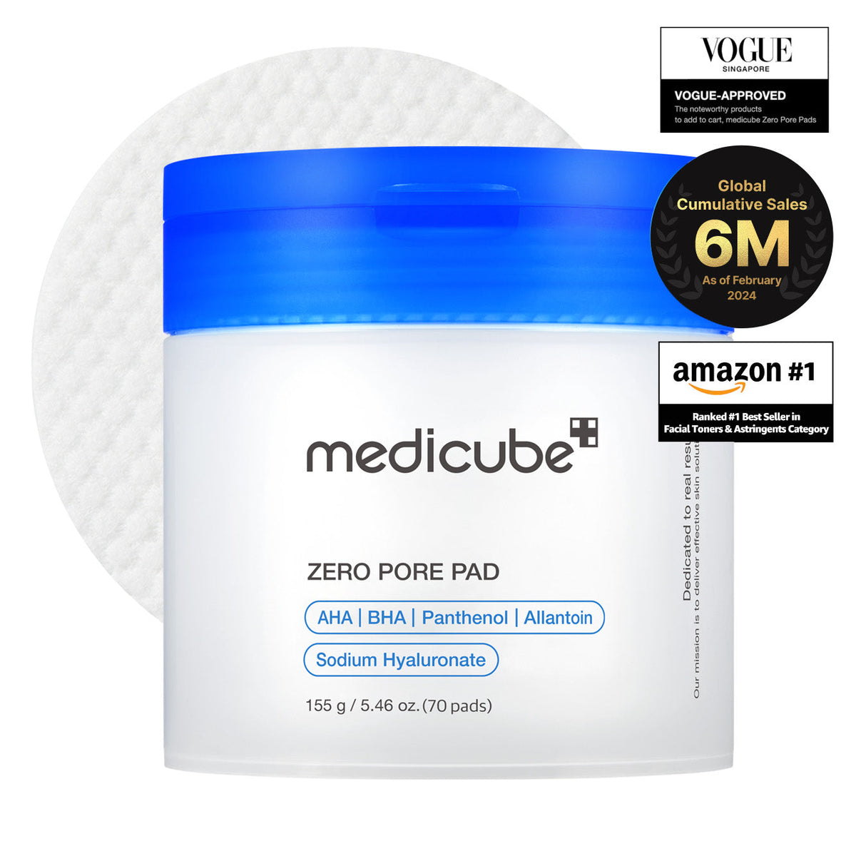 Medicube Zero Pore — Discos embebidos