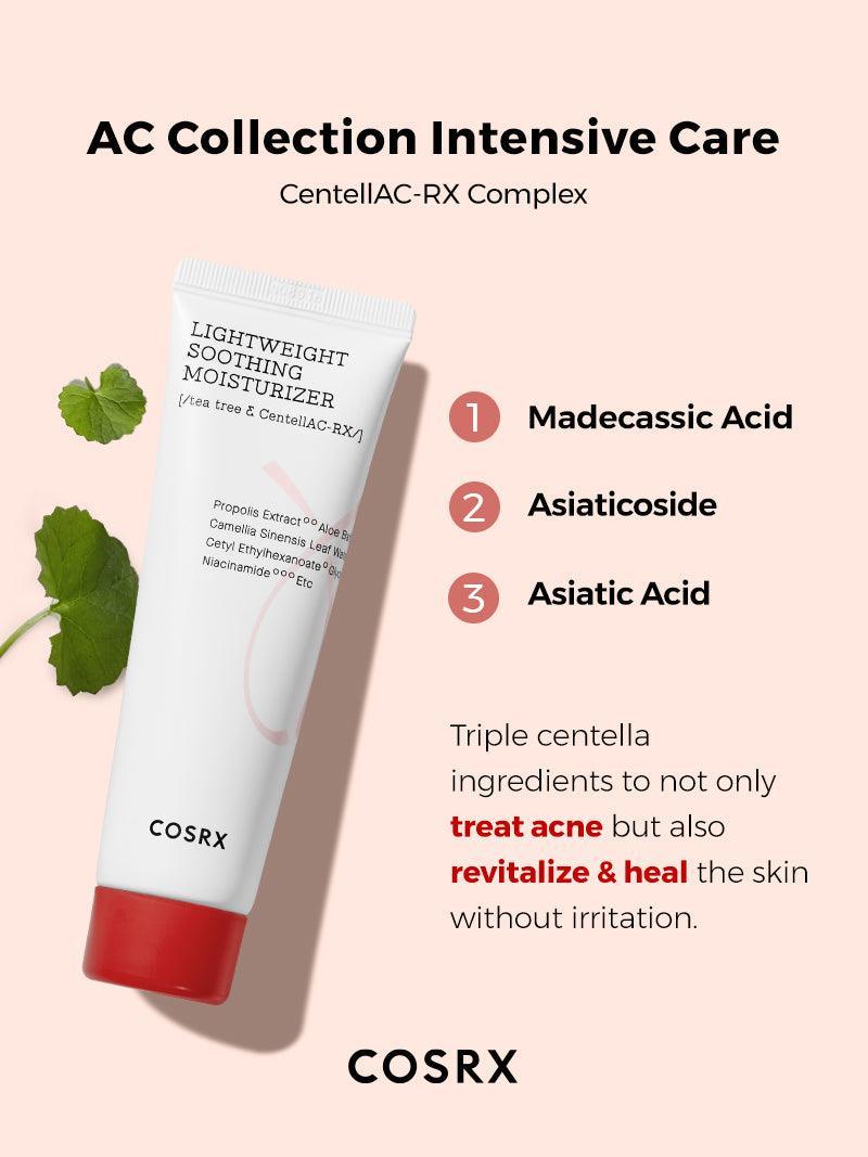 COSRX AC Collection Lightweight Soothing Moisturizer — Hidratante facial 80 ml — foto oficial da marca
