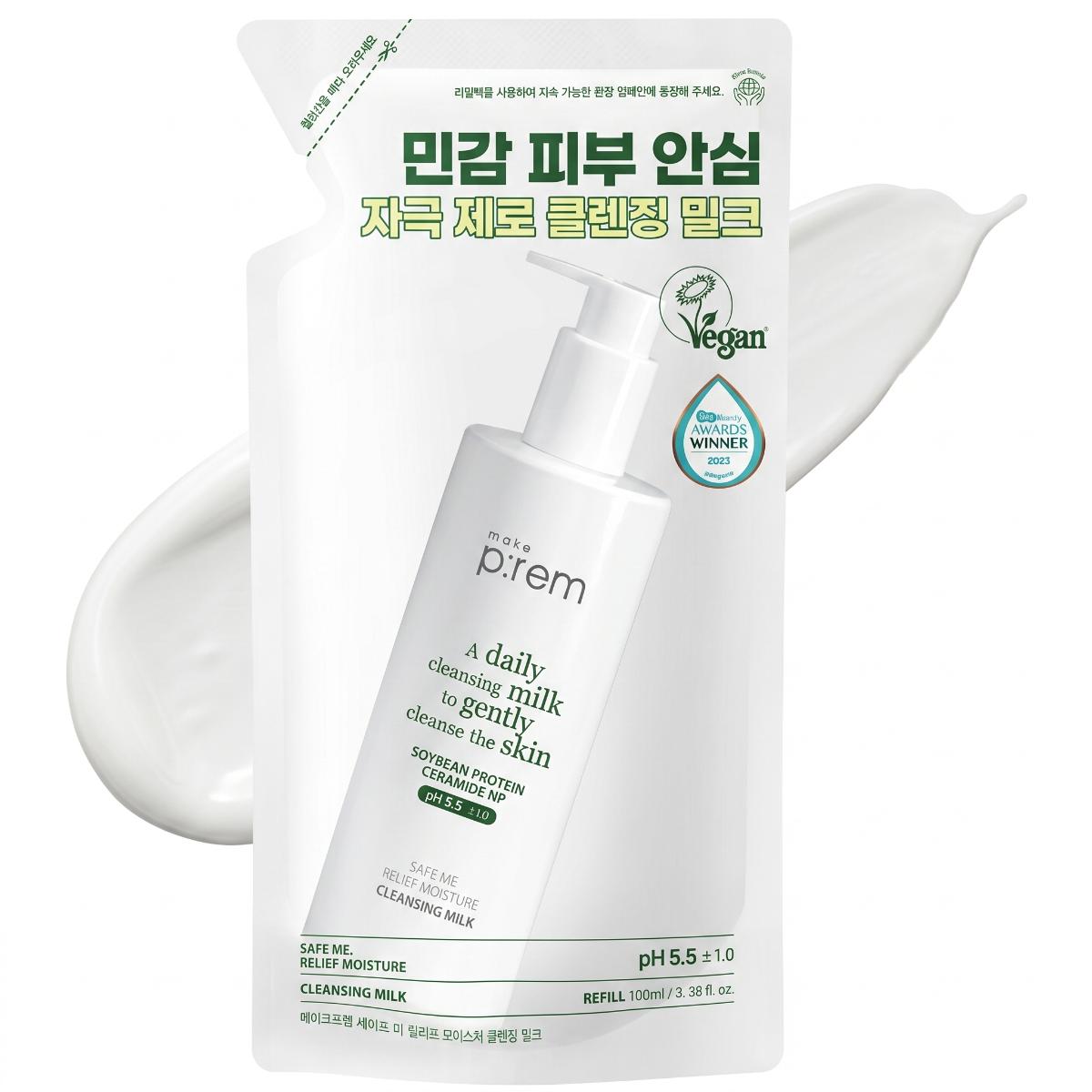 make p:rem Safe Me Relief — Leite de Limpeza Facial, refil 100 ml