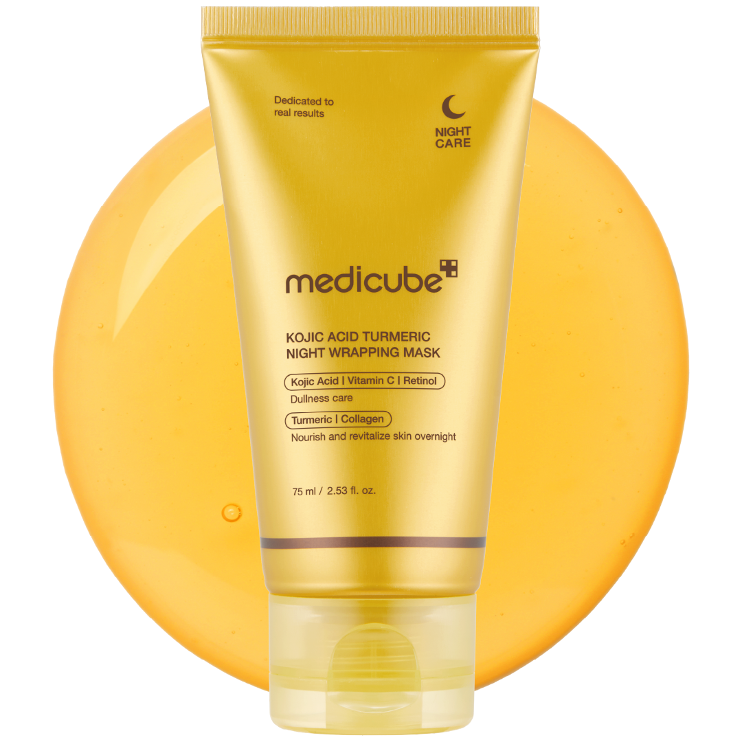 Medicube Kojic Acid Turmeric Night Wrapping — Máscara Facial 75 ml — foto oficial da marca