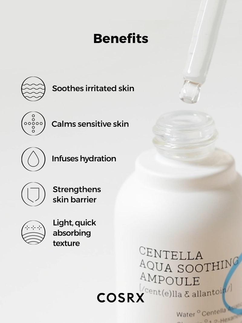 COSRX Hydrium Centella Aqua Soothing Ampoule — Ampola Facial 40 ml — foto oficial da marca