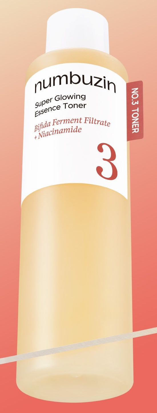 numbuzin No.3 Super Glowing — Tônico-essência facial, 200 ml