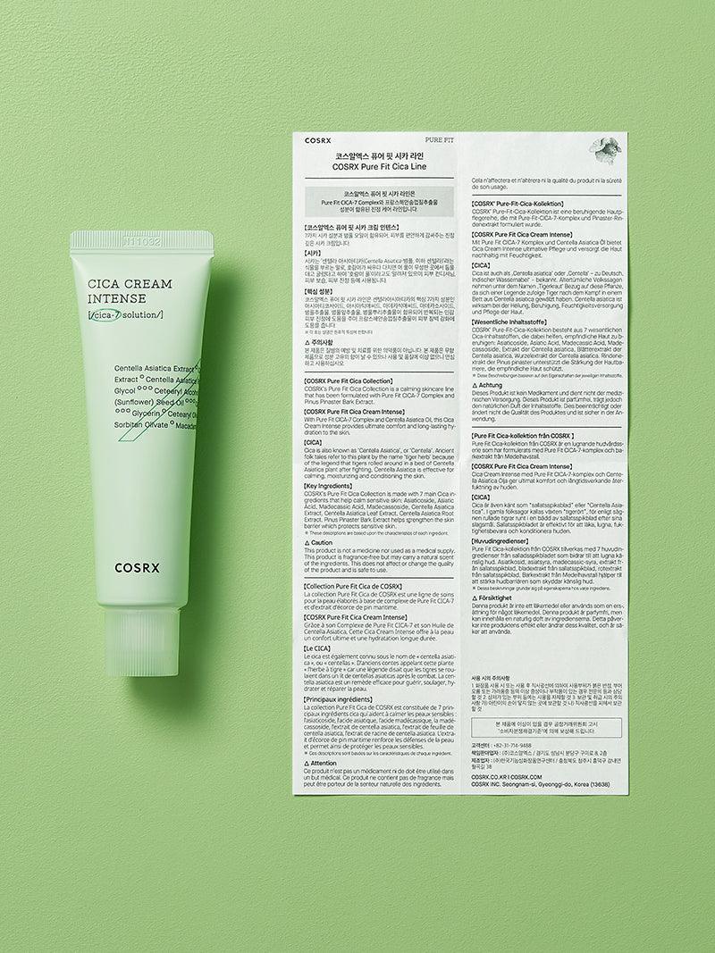 COSRX Pure Fit Cica Cream Intense — Creme Facial 50 ml — foto oficial da marca