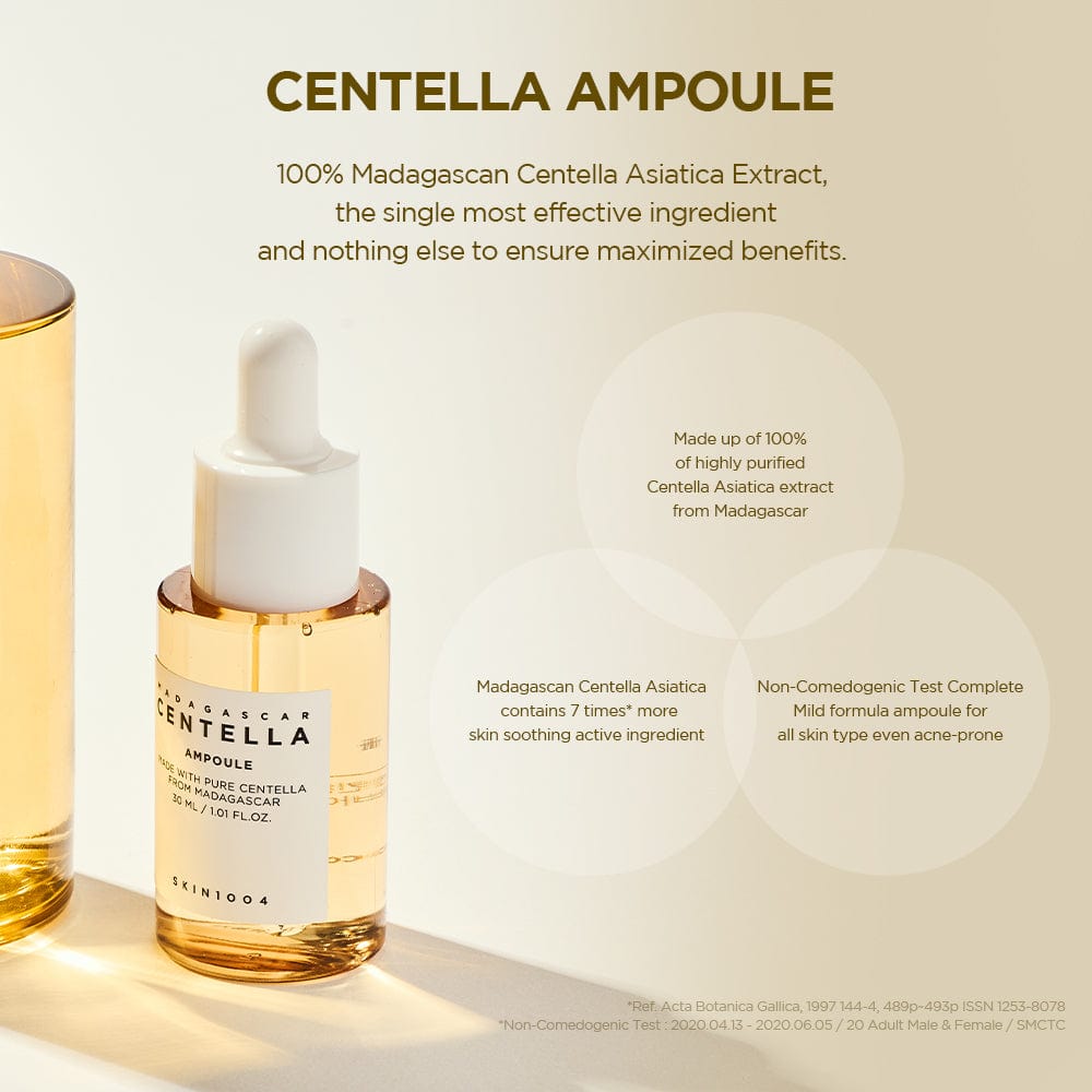 SKIN1004 Madagascar Centella Ampoule Kit — 4 Ampolas de 30 ml — foto oficial da marca