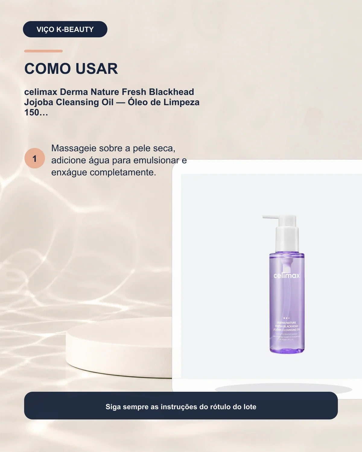 celimax Derma Nature Fresh Blackhead Jojoba Cleansing Oil — Óleo de Limpeza 150 ml