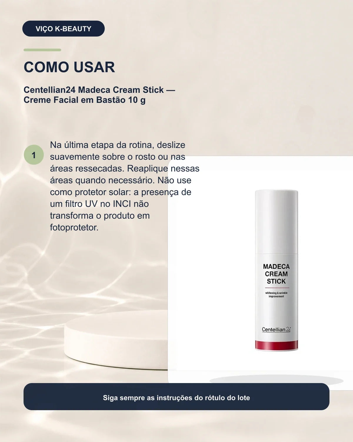 Centellian24 Madeca Cream Stick — Creme Facial em Bastão 10 g