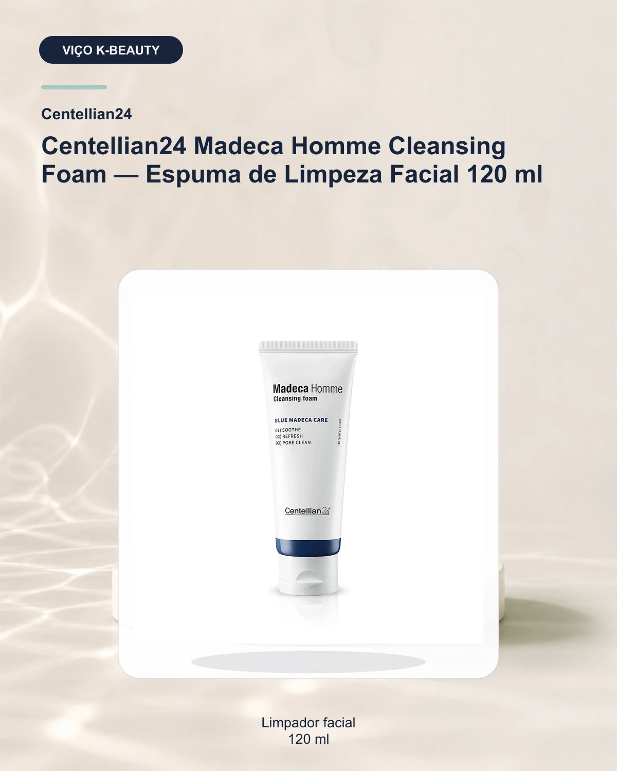 Centellian24 Madeca Homme Cleansing Foam — Espuma de Limpeza Facial 120 ml