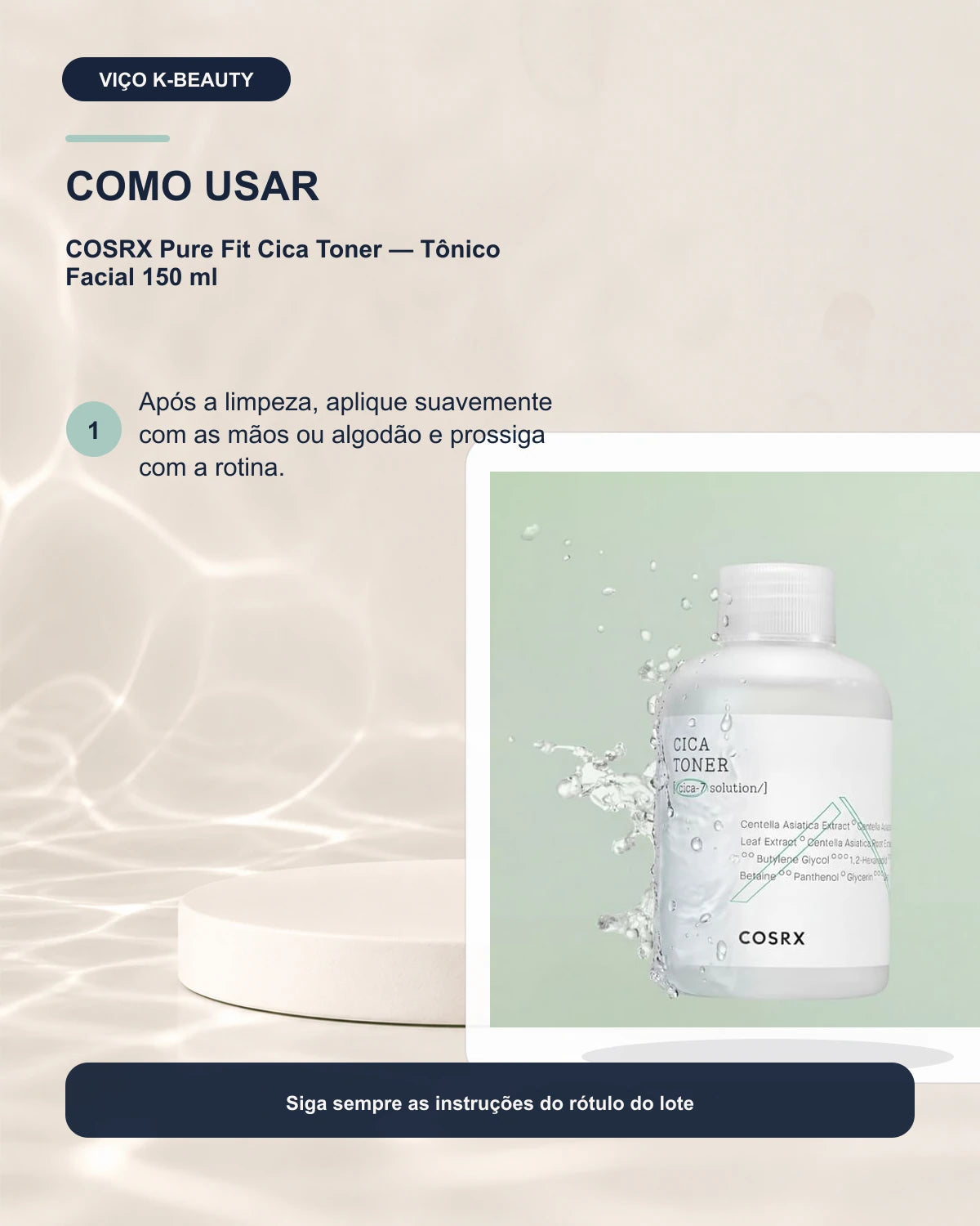 COSRX Pure Fit Cica Toner — Tônico Facial 150 ml