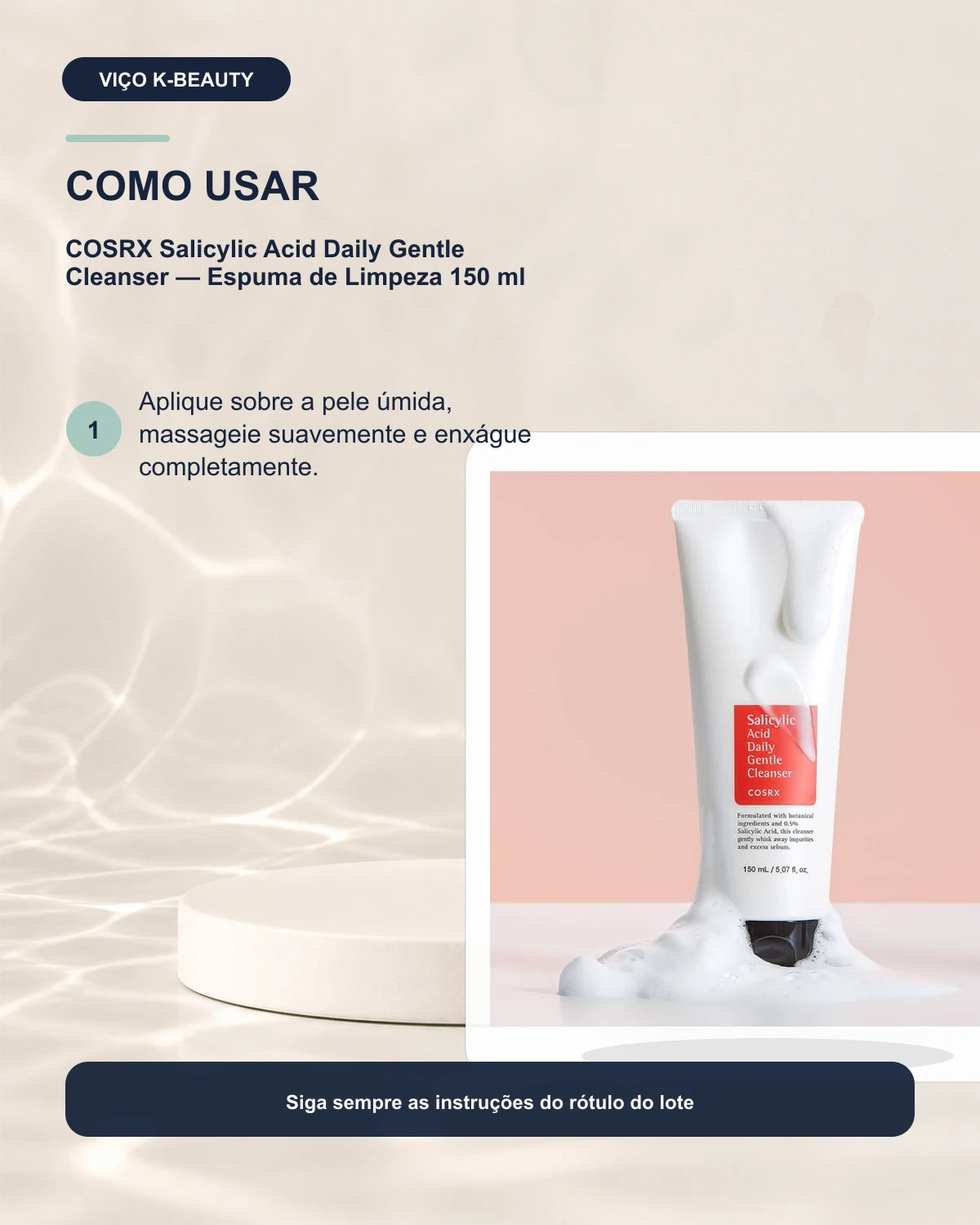 COSRX Salicylic Acid Daily Gentle Cleanser — Espuma de Limpeza 150 ml