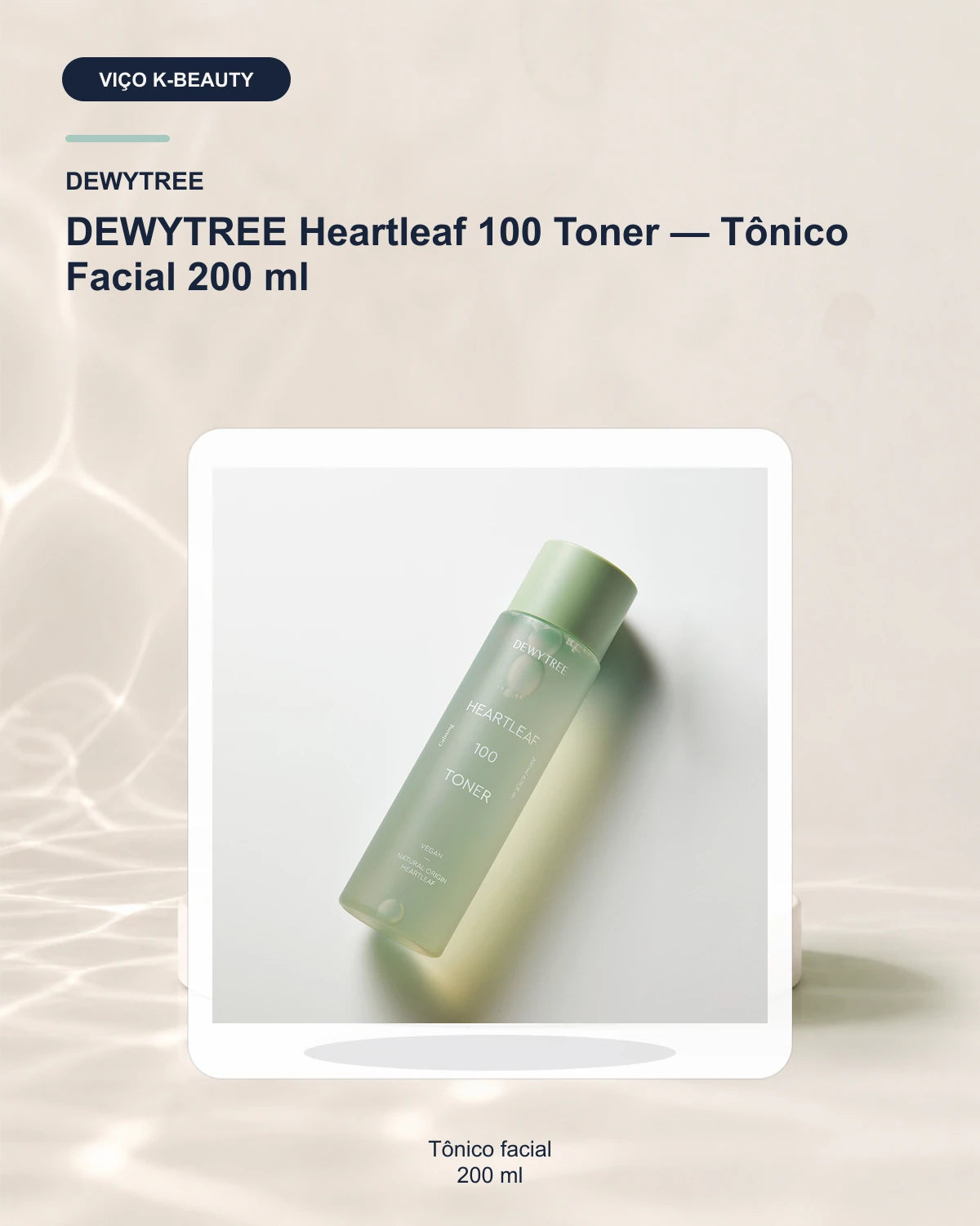 DEWYTREE Heartleaf 100 Toner — Tônico Facial 200 ml