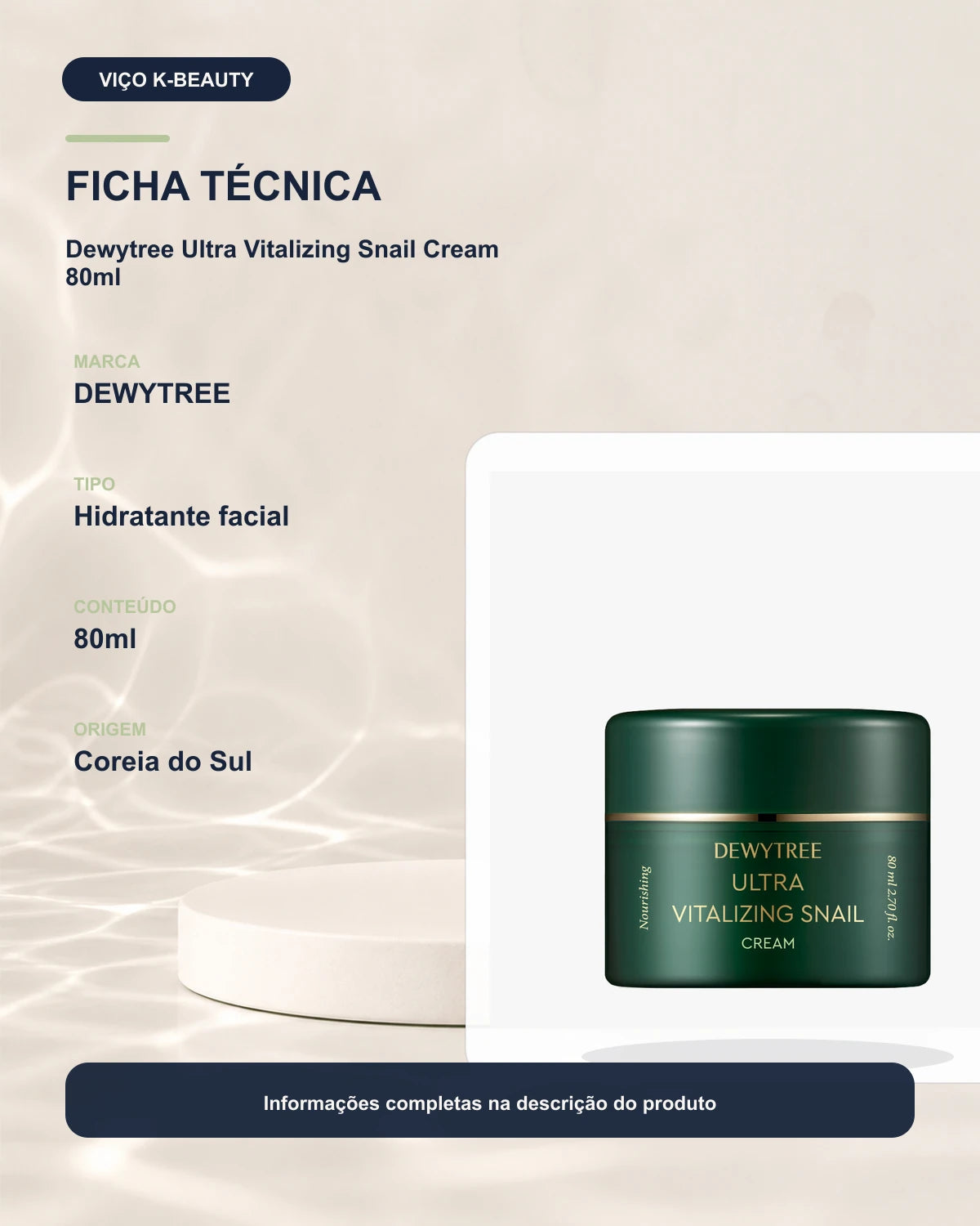 Dewytree Ultra Vitalizing Snail Cream 80ml