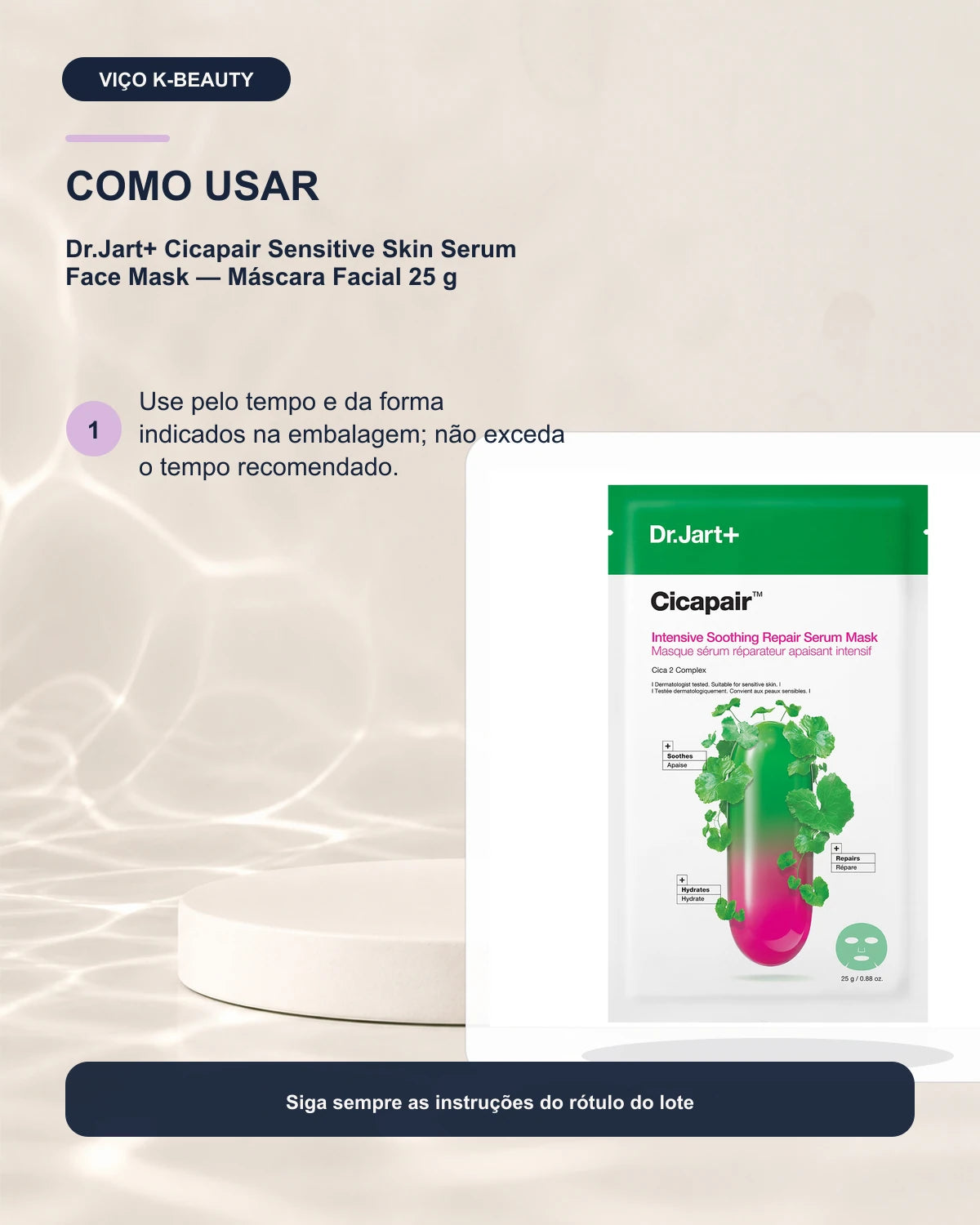 Dr.Jart+ Cicapair Sensitive Skin Serum Face Mask — Máscara Facial 25 g