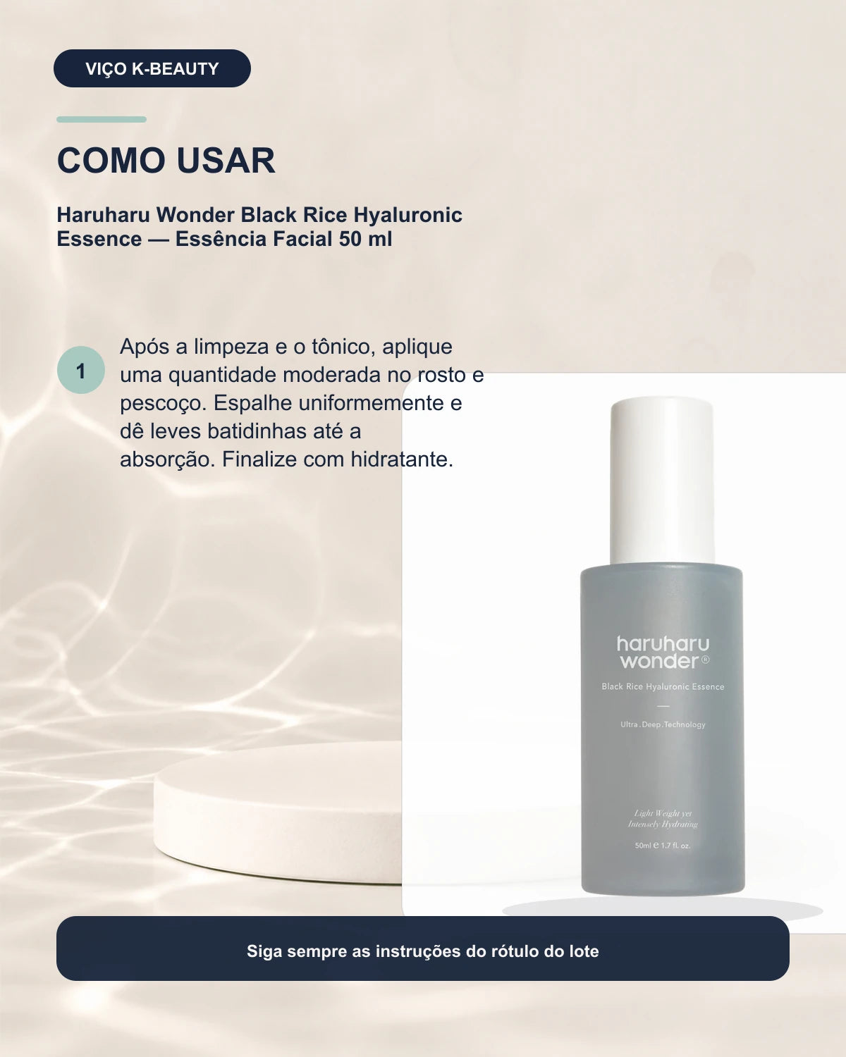 Haruharu Wonder Black Rice Hyaluronic Essence — Essência Facial 50 ml