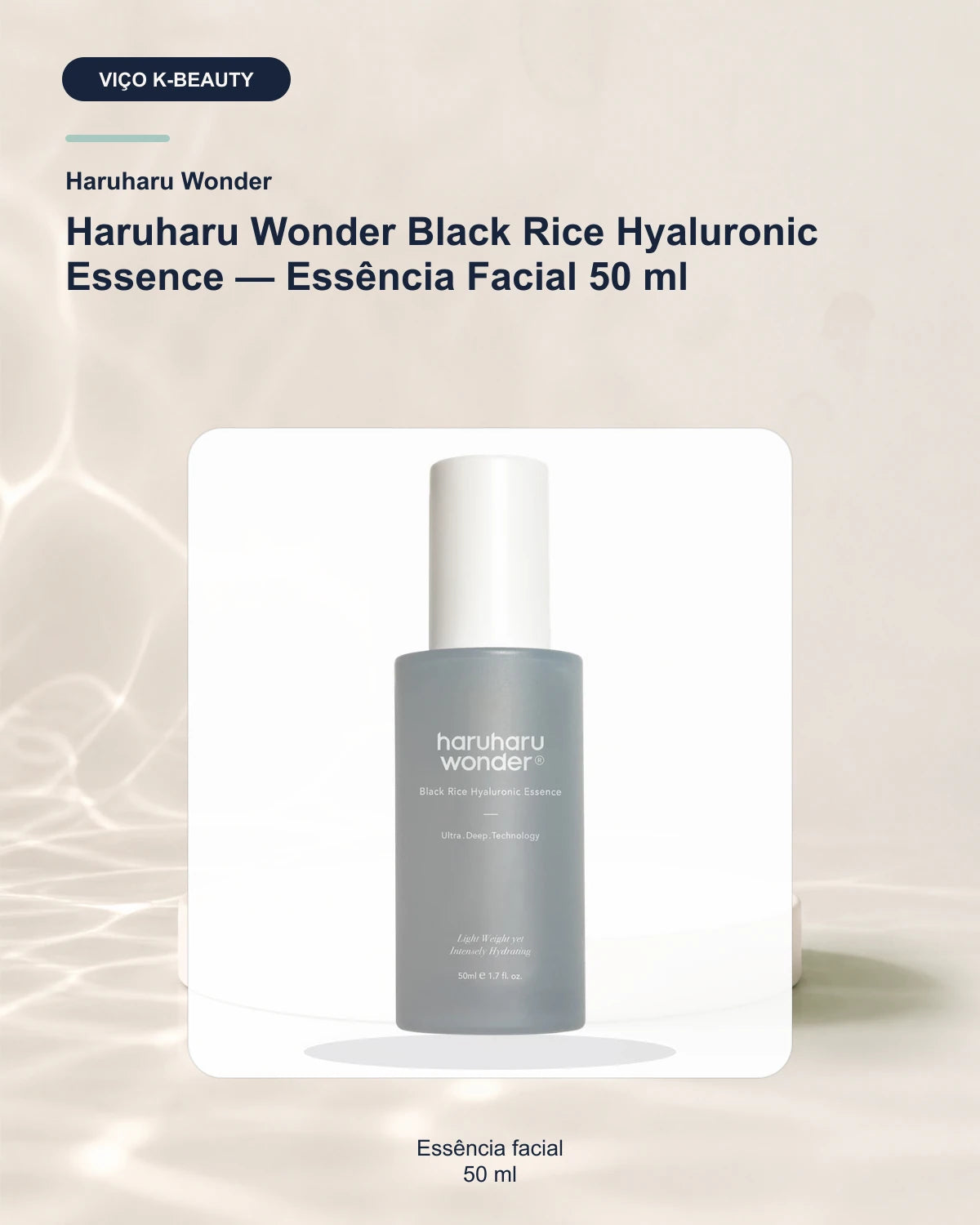 Haruharu Wonder Black Rice Hyaluronic Essence — Essência Facial 50 ml