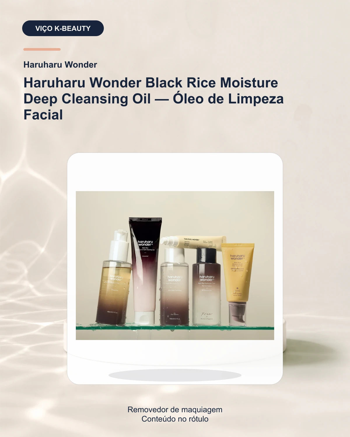 Haruharu Wonder Black Rice Moisture Deep Cleansing Oil — Óleo de Limpeza Facial