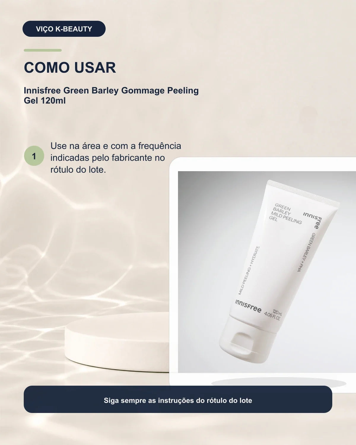 innisfree Green Barley Mild Peeling Gel — Gel esfoliante facial 120 ml