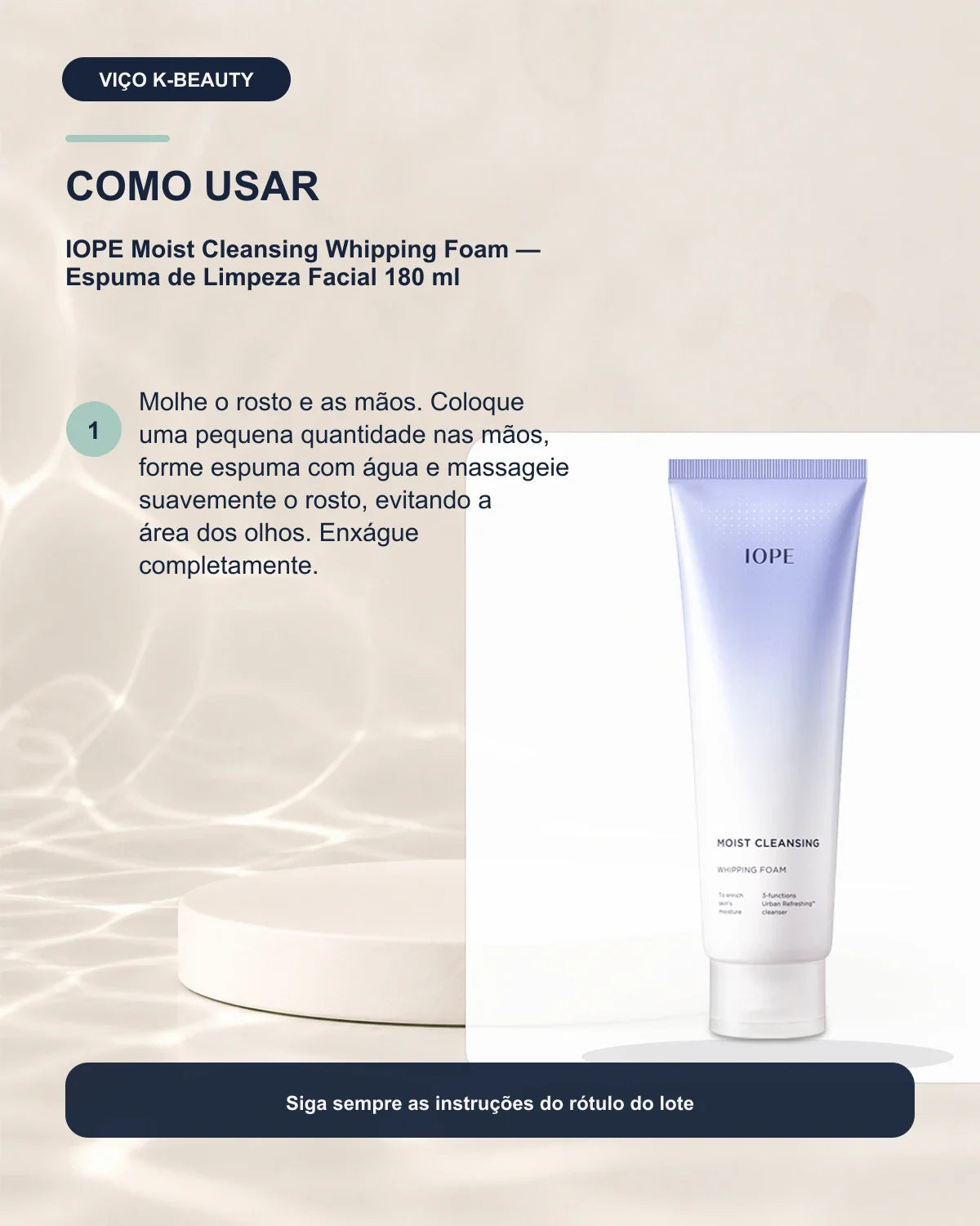 IOPE Moist Cleansing Whipping Foam — Espuma de Limpeza Facial 180 ml