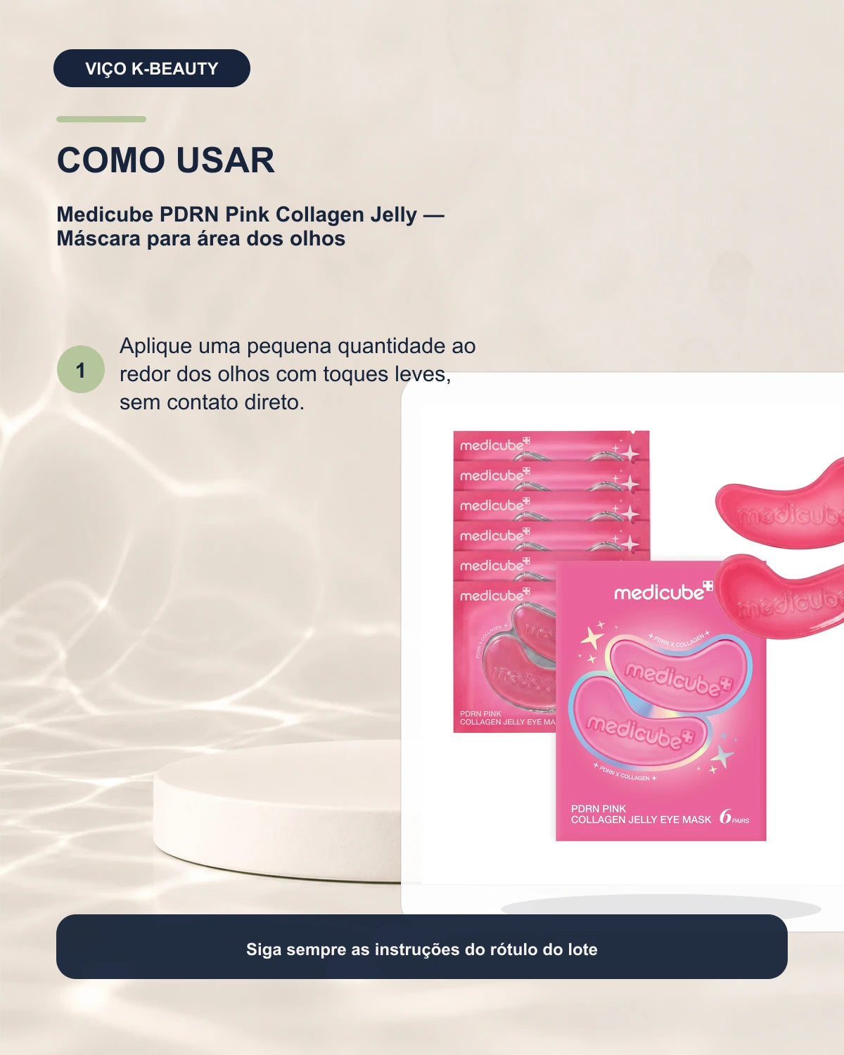 Medicube PDRN Pink Collagen Jelly — Máscara para área dos olhos