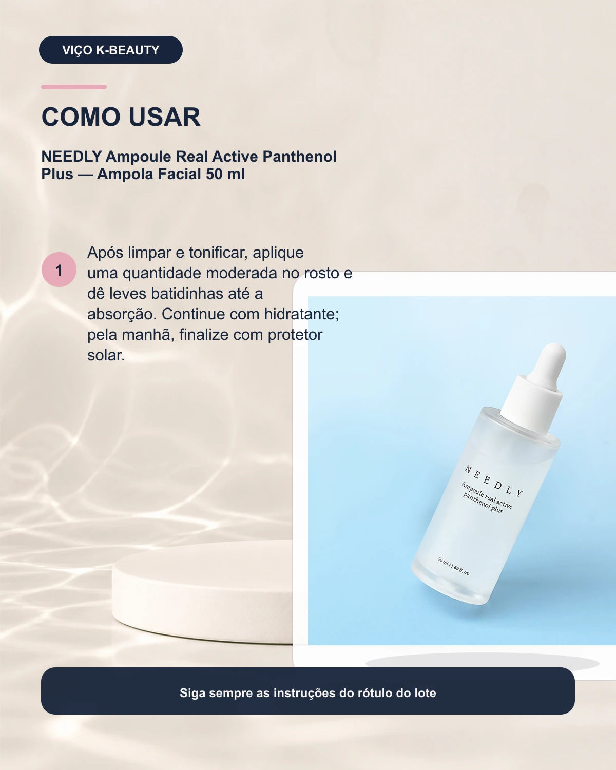 NEEDLY Ampoule Real Active Panthenol Plus — Ampola Facial 50 ml