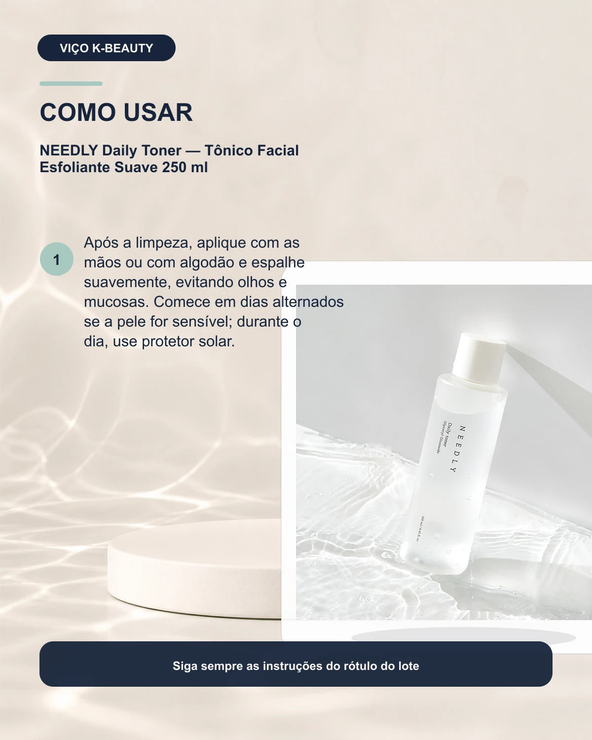 NEEDLY Daily Toner — Tônico Facial Esfoliante Suave 250 ml