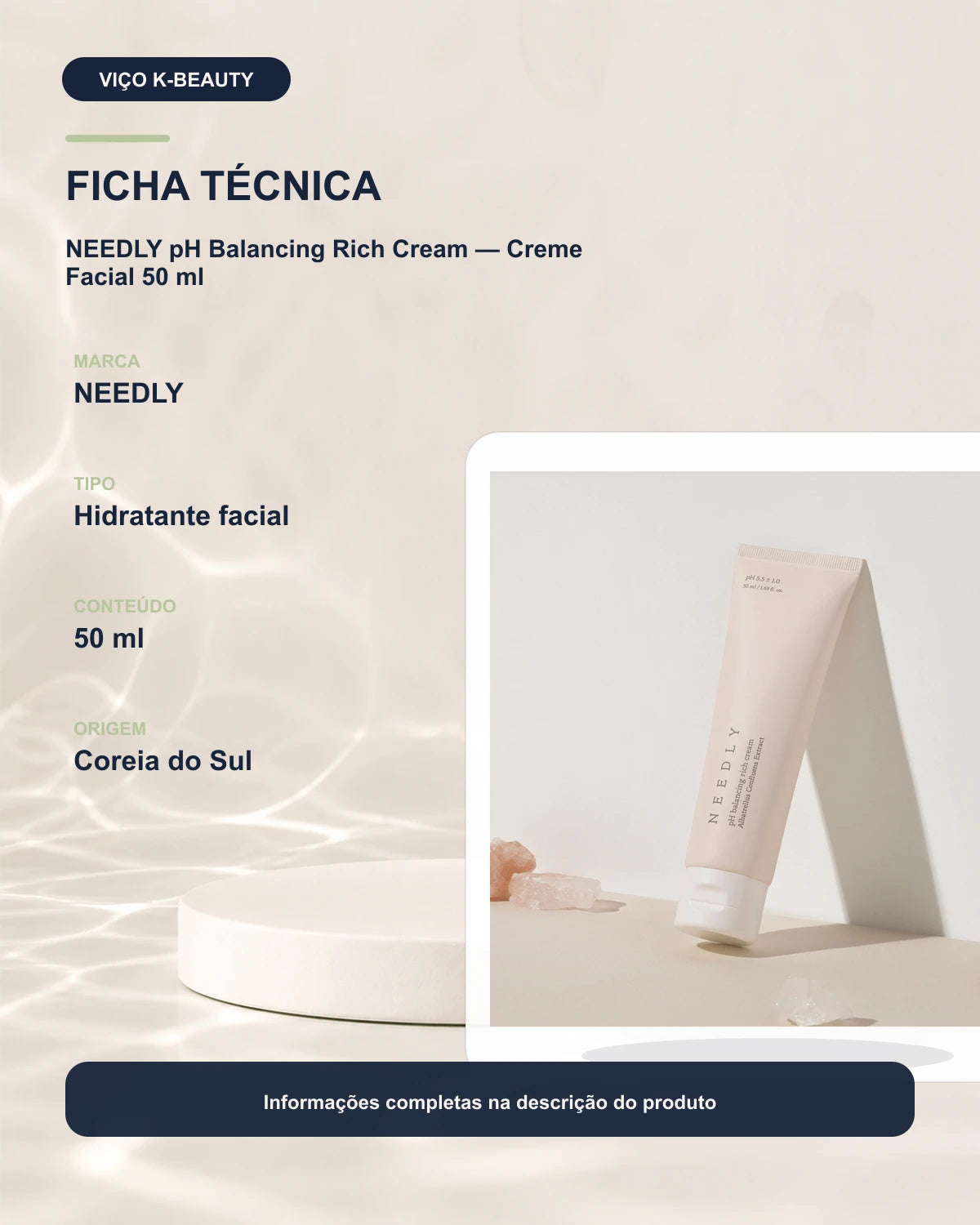 NEEDLY pH Balancing Rich Cream — Creme Facial 50 ml