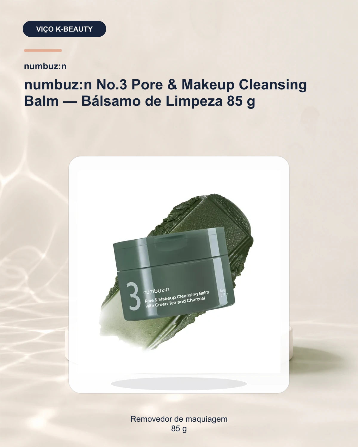 numbuz:n No.3 Pore & Makeup Cleansing Balm — Bálsamo de Limpeza 85 g