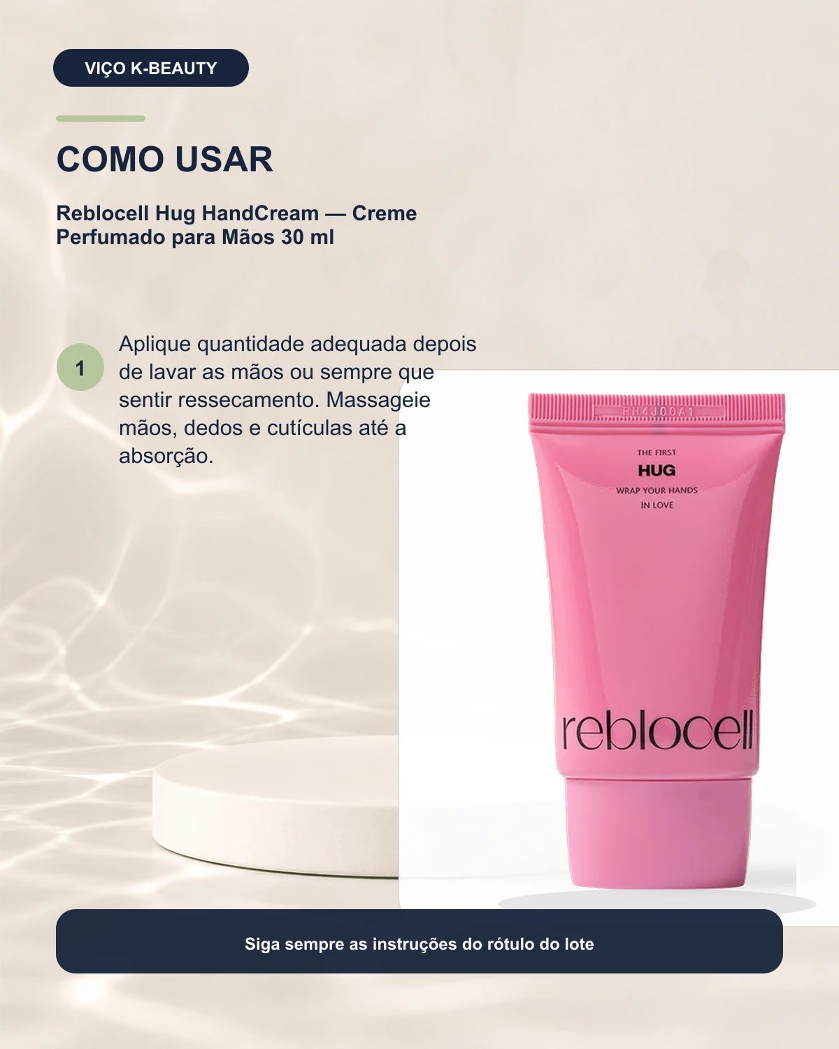 Reblocell Hug HandCream — Creme Perfumado para Mãos 30 ml