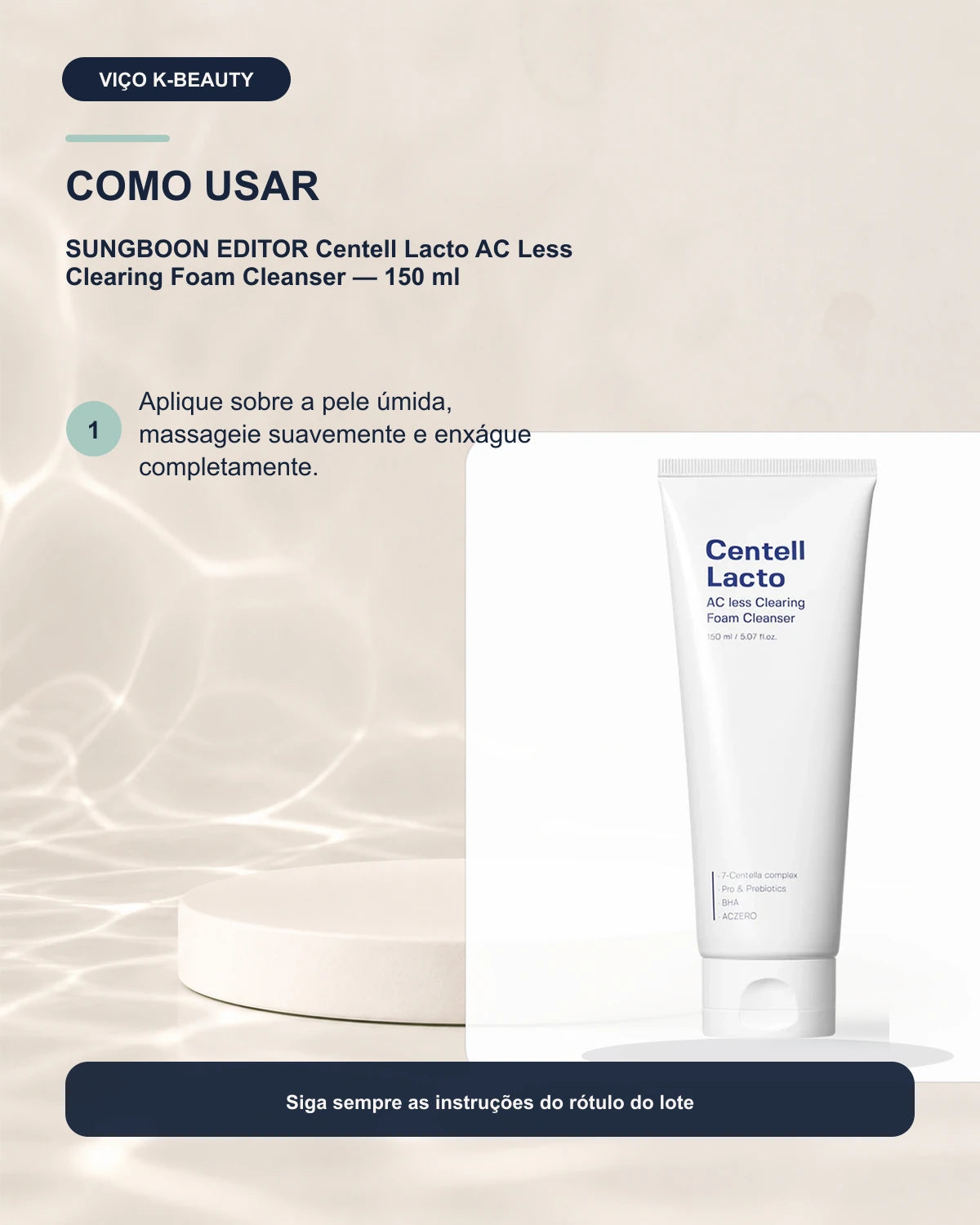 SUNGBOON EDITOR Centell Lacto AC Less Clearing Foam Cleanser — 150 ml