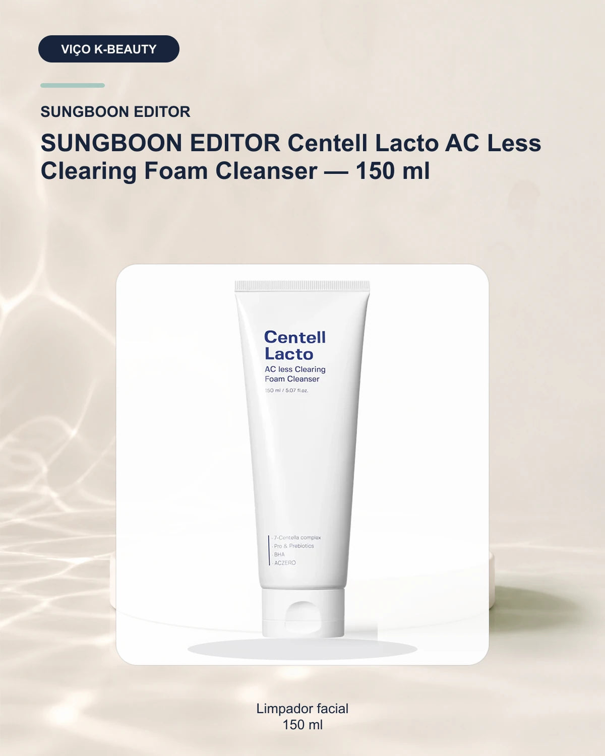 SUNGBOON EDITOR Centell Lacto AC Less Clearing Foam Cleanser — 150 ml