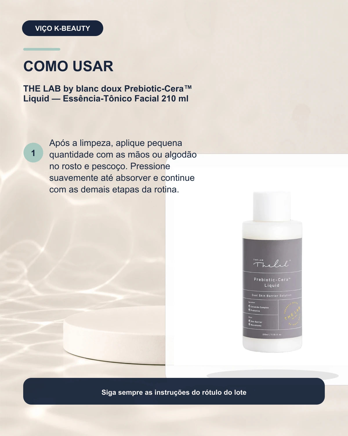 THE LAB by blanc doux Prebiotic-Cera™ Liquid — Essência-Tônico Facial 210 ml