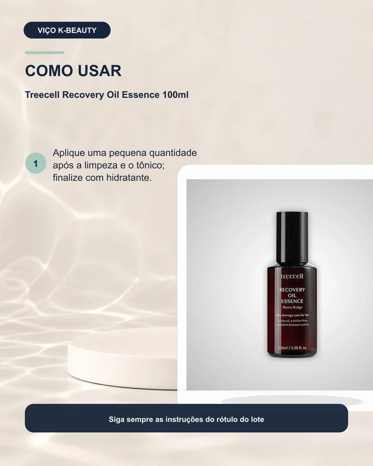 Treecell Recovery Oil Essence AD — Óleo-essência capilar 100 ml